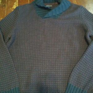 Land's end red&blue large sweater